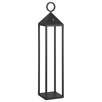 Lámpara de mesa aluminio antracita 67cm 2,2w rossini illuminazione