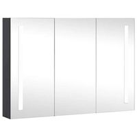 mueble de bano  armario de bano con espejo led 89x14x62 cm