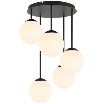 Lámpara De Techo Toolight App1816-5cpr Black White