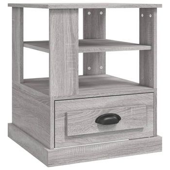 Mesa Auxiliar | Mesita Auxiliar | Mesa De Café Madera Contrachapada Gris Sonoma 50x50x60 Cm