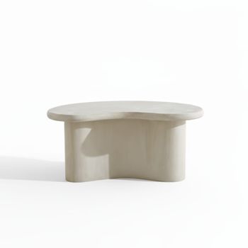 Mesa de centro de microcemento 88x71cm
