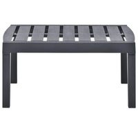 mesa de jardin  mesa de exterior de plastico gris antracita 78x55x38 cm