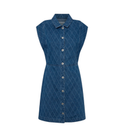 pepe jeans para mujer pl953554 vestido chey azul s casual algodon denim sin mangas  tirantes sostenible