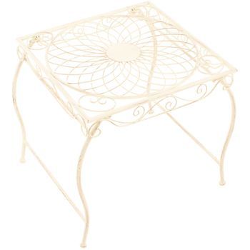 Mesa De Jardin Zarina Metal Crema Antiguo 45x49x46 Cm Clp