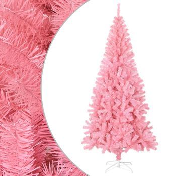 Árbol De Navidad Artificial Con Soporte Pvc Rosa 240 Cm Vidaxl