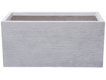 Maceta de exterior de cerámica blanco h37