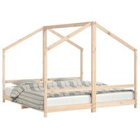 estructura de cama de ninos madera maciza de pino 2x90x160 cm vidaxl