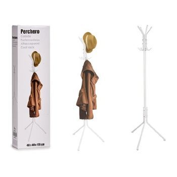 Perchero Metal 48 X170cm Blanco 78282