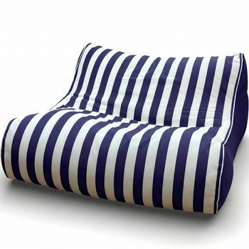 Aiire Puff Exterior Jardín con Relleno Incluido - Puf en Olefina Premium, Desenfundable y Lavable - Bean Bag Chair para Terraza, Piscina y Porche - Tumbona Lounge XXL Exterior Gris