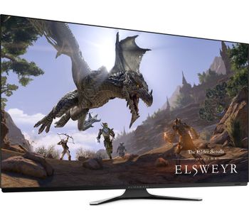 ALIENWARE AW5520QF 4K Ultra HD 55 OLED Gaming Monitor - Lunar White, White