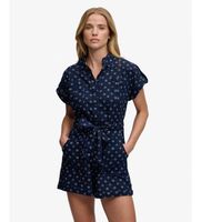 superdry para mujer w8012098a mono belted utility playsuit marino s casual algodon manga corta
