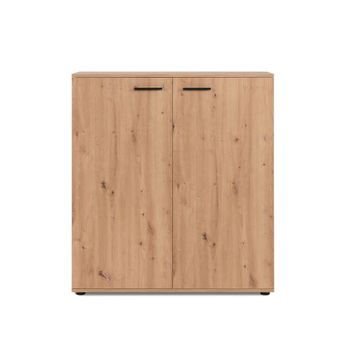 Zapatero 2 puertas 8 baldas - 100 cm - roble