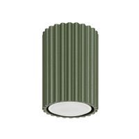 lampara de techo verde oliva aluminio alt 7 cm
