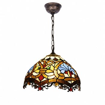 Lámpara colgante cristal multicolor mosaico Ø31 cm