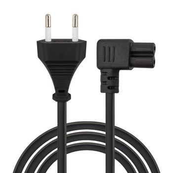 Cable alimentación SAVIO CL-186 5 m con conector angular CEE 7/16 negro
