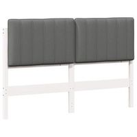 cabeceropanel de cabecero tapizado y gris claro 140 cm madera de pino macizo
