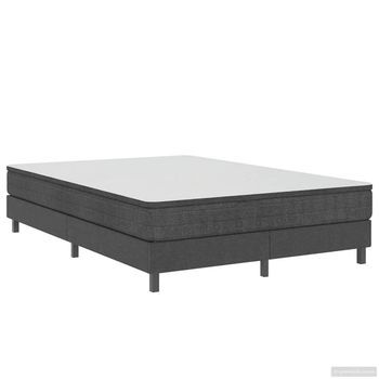 Estructura De Cama Box Spring Tela Gris 160x200 Cm Vidaxl