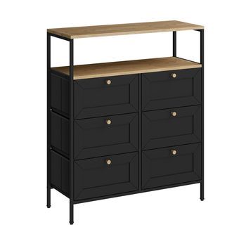 Cómoda Belaro 80 X 95 Cm Con 6 Cajones Vicco