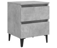 vidaxl mesita de noche madera contrachapada gris hormigon 40x35x50 cm