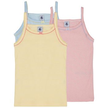 Petit Bateau Camiseta tirantes 3 CHEMISES BRETELLES para niña