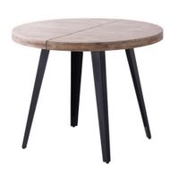 mesa redonda extensible matika de roble natural