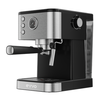 EVVO Cafetera Express Intensa 10, cuerpo de acero, 20 bares, Espressos y Capuccinos, 1350W, Depósito de 1,5 l