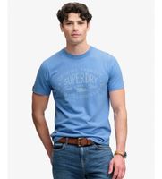 superdry para hombre m1012353a camiseta lo-fi dockside azul l casual algodon manga corta