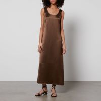 by malene birger jerrica satin midi dress - dk 38uk 10