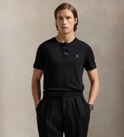 polo ralph lauren para hombre 710740727001 camiseta de algodon custom slim fit negro xl casual manga corta