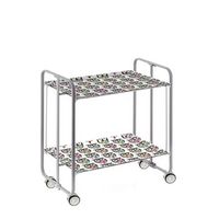 carrito auxiliar plegable bauhaus con ruedas r armazon metalico gris 2 niveles 4 posiciones ajustables72