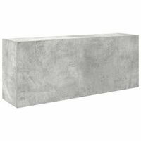 mueble pared bano  armario de bano madera ingenieria gris hormigon 100x25x40 cm