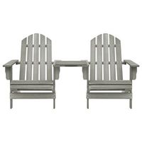 sillas adirondack de jardin y mesita madera maciza abeto gris cfw955981