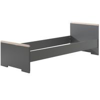 cama london de madera de haya gris antracita 90x200cm