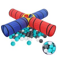 tunel de juegos para ninos con 250 bolas multicolor vidaxl