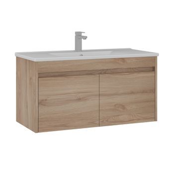 Mueble Para Lavabo  - 100 X 45 X 52 Cm - Roble