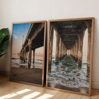 set de 2 cuadros 151 marco premium chapado en roble 50x70 cm