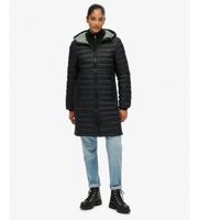 superdry para mujer w5011972a chaqueta hood fuji lite mid padded negro xs casual nylon