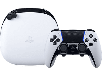 Mando PS5 - Sony DualSense Edge V2, Para PlayStation 5 y PC, Bluetooth, Retroalimentación háptica, Con estuche de viaje, Blanco