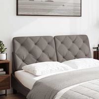 cabecero de cama acolchado tela gris taupe 120 cm