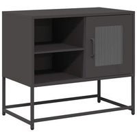 mueble para tv  mueble de salon  mesa de tv de acero negro 68x39x605 cm