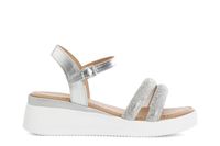 sandalias gilda con pedreria silver 38