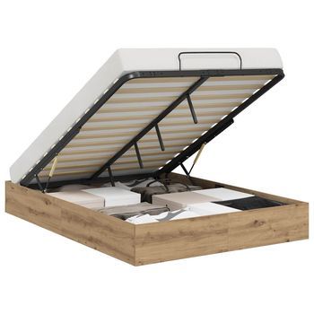 Estructura De Cama Ottoman Roble Artisan 140 X 200 Cm Vidaxl