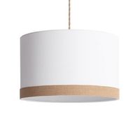 lampara colgante tela leya natural blanco