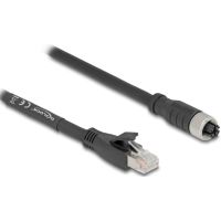 cable delock 80589 cat5e sftp m12 a rj-45 1 m negro