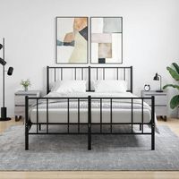pack 2 uds mesita de noche  mesa auxiliar  mesilla madera ingenieria gris sonoma 40x35x50 cm cfw22106