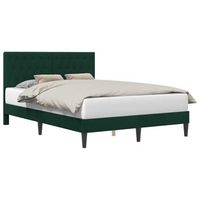 estructura de cama verde oscuro 120 x 200 cm terciopelo vidaxl