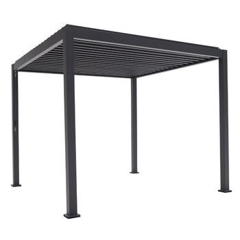 Pérgola Bioclimática Autoportante Ombrea - 3x3m 100% Aluminio Antracita