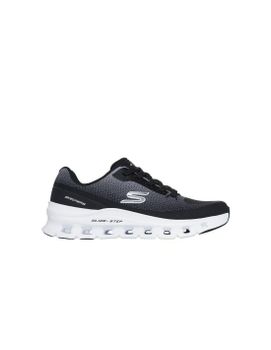 Zapatillas Skechers Glide-Step Pro-Waverra Hombre Black Knit/White Syn
