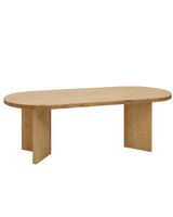 mesa de centro de madera maciza en tono roble medio de 120x40cm