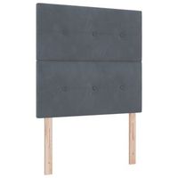 cama box spring led gris oscuro 120 x 200 cm terciopelo vidaxl